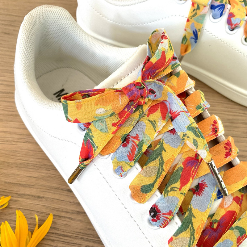 Lacets fabrication française fleurs - Tes lacets sont défaits