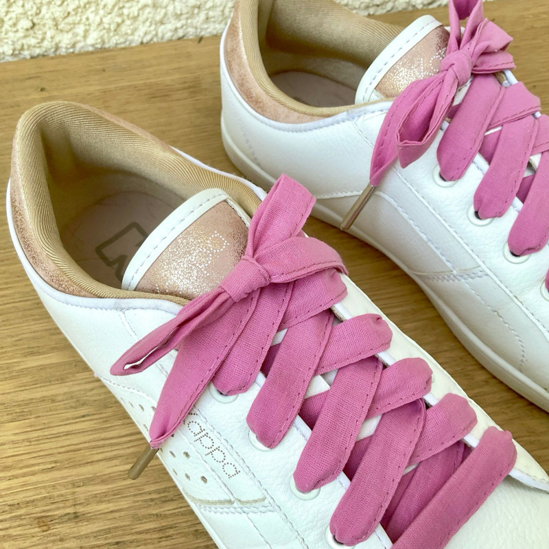 Lacets fantaisie femme rose unis - Tes lacets sont défaits