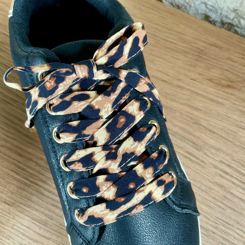 Lacets fantaisie femme motif léopard - Tes lacets sont défaits